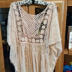 Beautiful boho lace coverup